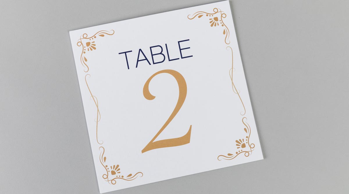 Wedding Table Names Printing